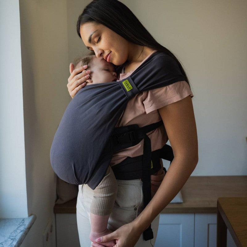 Marsupio portabebe per neonati Boba Bliss, Charcoal (grigio scuro)