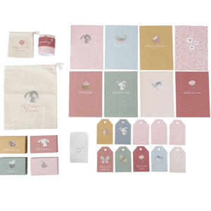 contenuto: 8 scatoline, 10 tag, un sacchetto grande, due
 sacchetti piccoli, 4 scatoline
