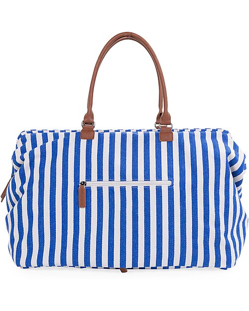 Mommy Bag, Borsa Fasciatoio, colore righe blu elettrico-azzurro, Childhome