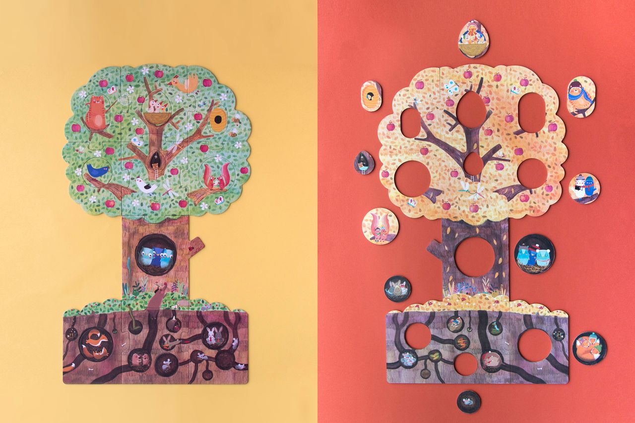 versione primaverile e autunnale del puzzle