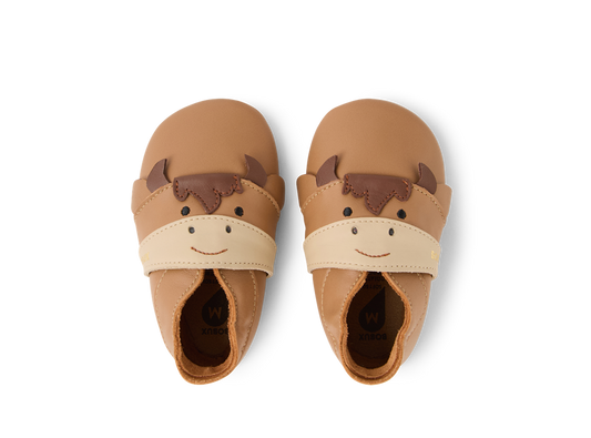 Bobux babbucce Soft Sole mooley cow caramel