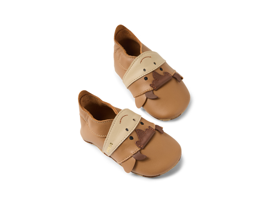 Bobux babbucce Soft Sole mooley cow caramel