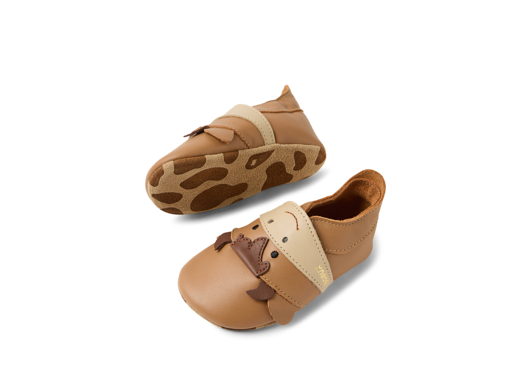 Bobux babbucce Soft Sole mooley cow caramel