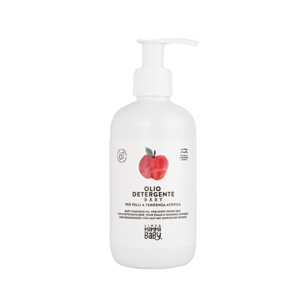Olio detergente baby pelli atopiche, Vincenzino, Linea Mamma Baby, 250 ml
