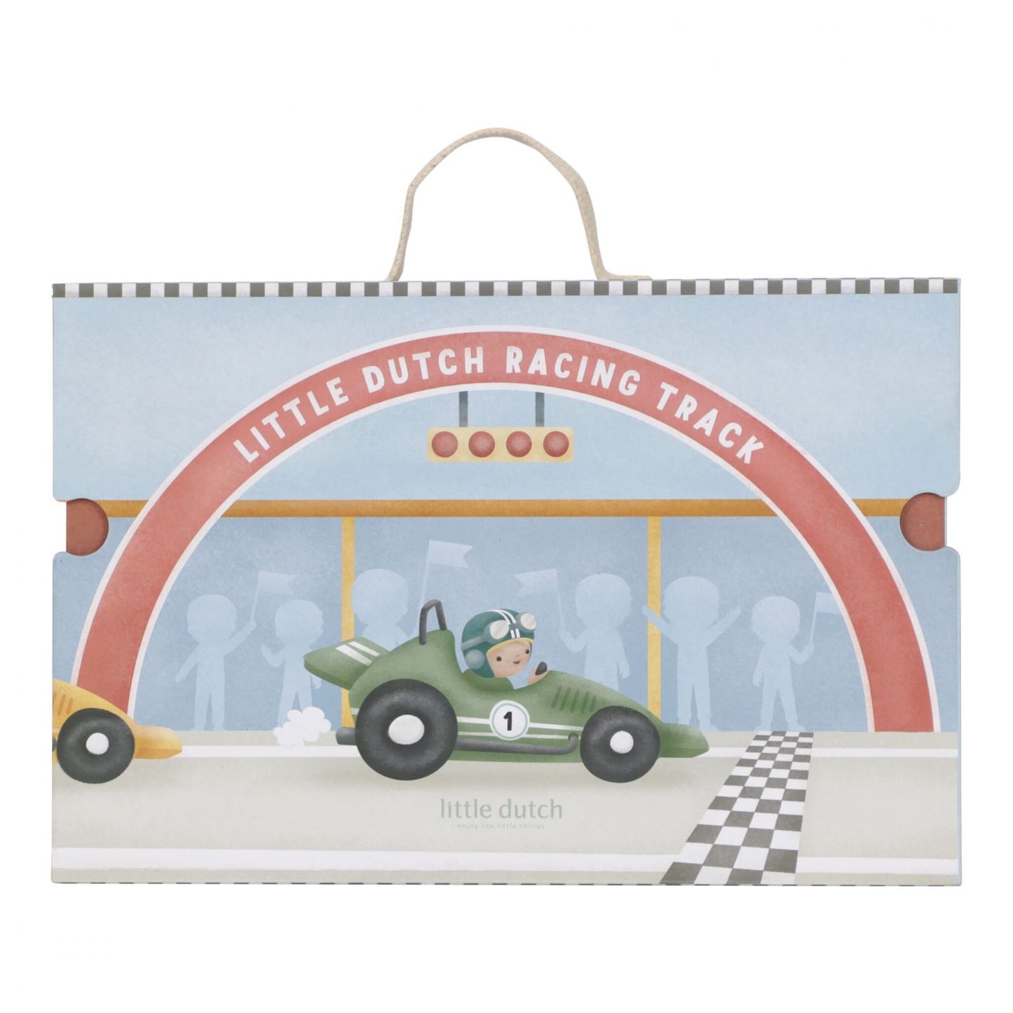 Valigetta con pista da corsa e macchinine, Play Case with racetrack, Little Dutch