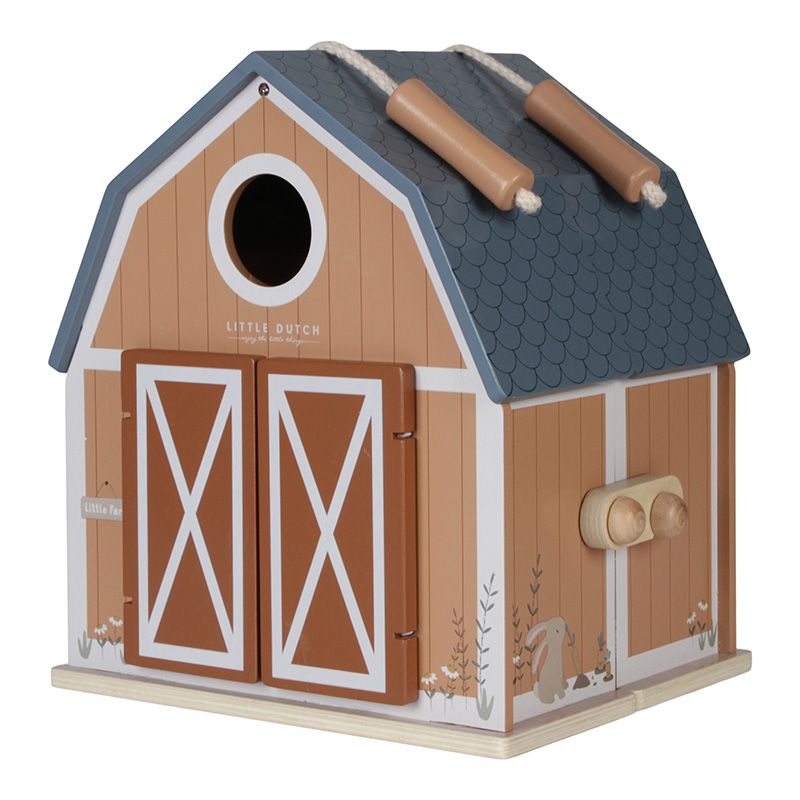 Portable Farmhouse, piccola fattoria portatile, in legno, Little Dutch