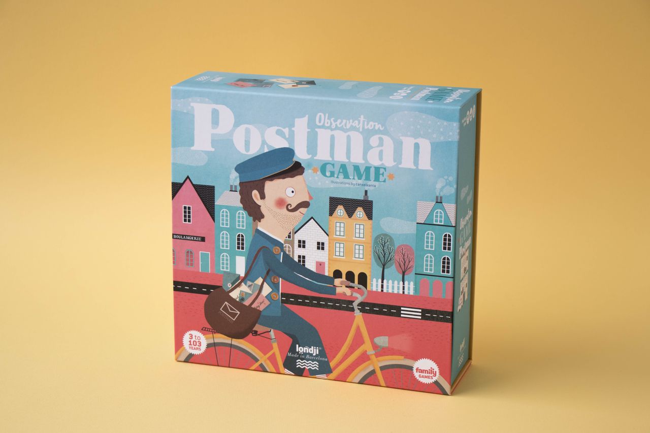 Packaging gioco da tavolo di osservazione Postman il postino