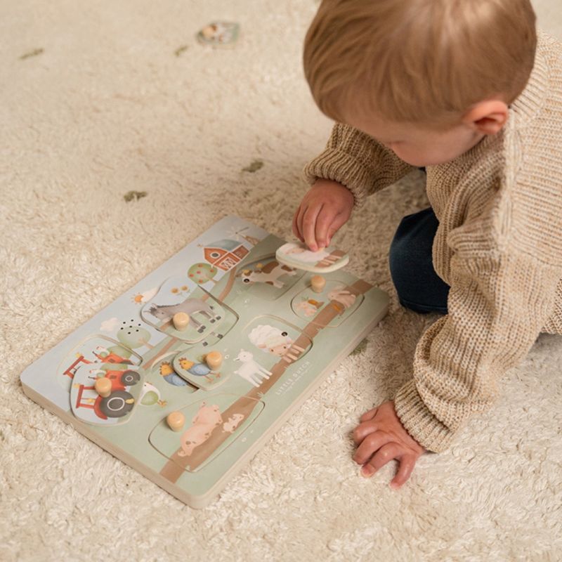 Sound Puzzle little farm, puzzle sonoro in legno, Little Dutch