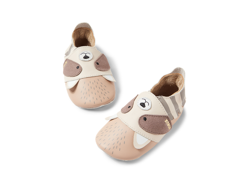 babbucce fantasia procione colore beige