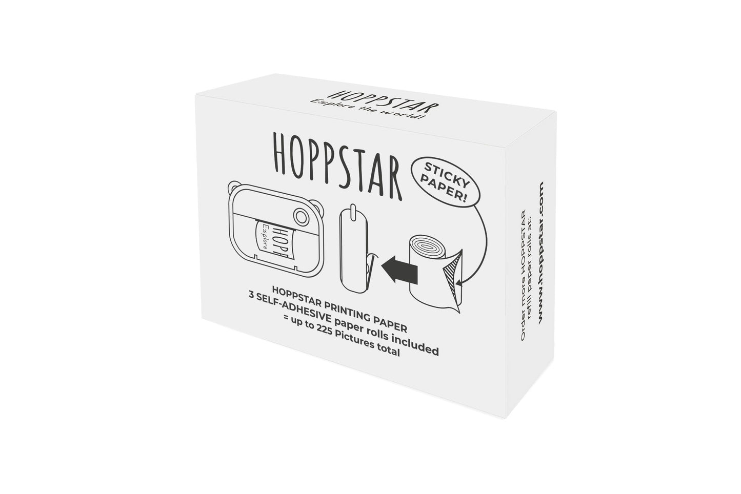 3 Rotoli Refill Carta Termica Adesiva Hoppstar Artist