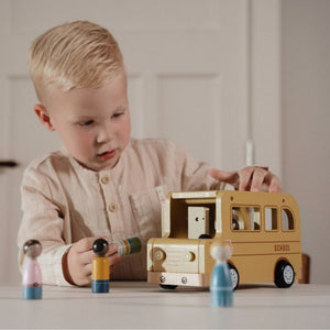 School Bus gioco in legno con personaggi, Little Dutch