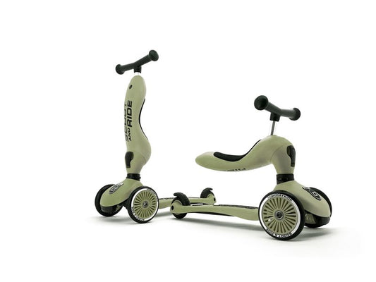 monopattino scoot and ride nelle due versioni colore oliva