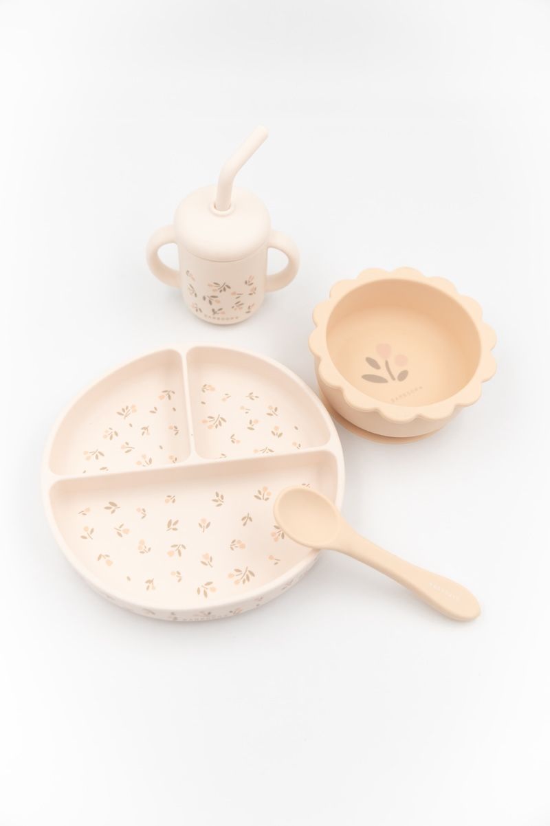 Set pappa in silicone, Dinner set, Bamboom