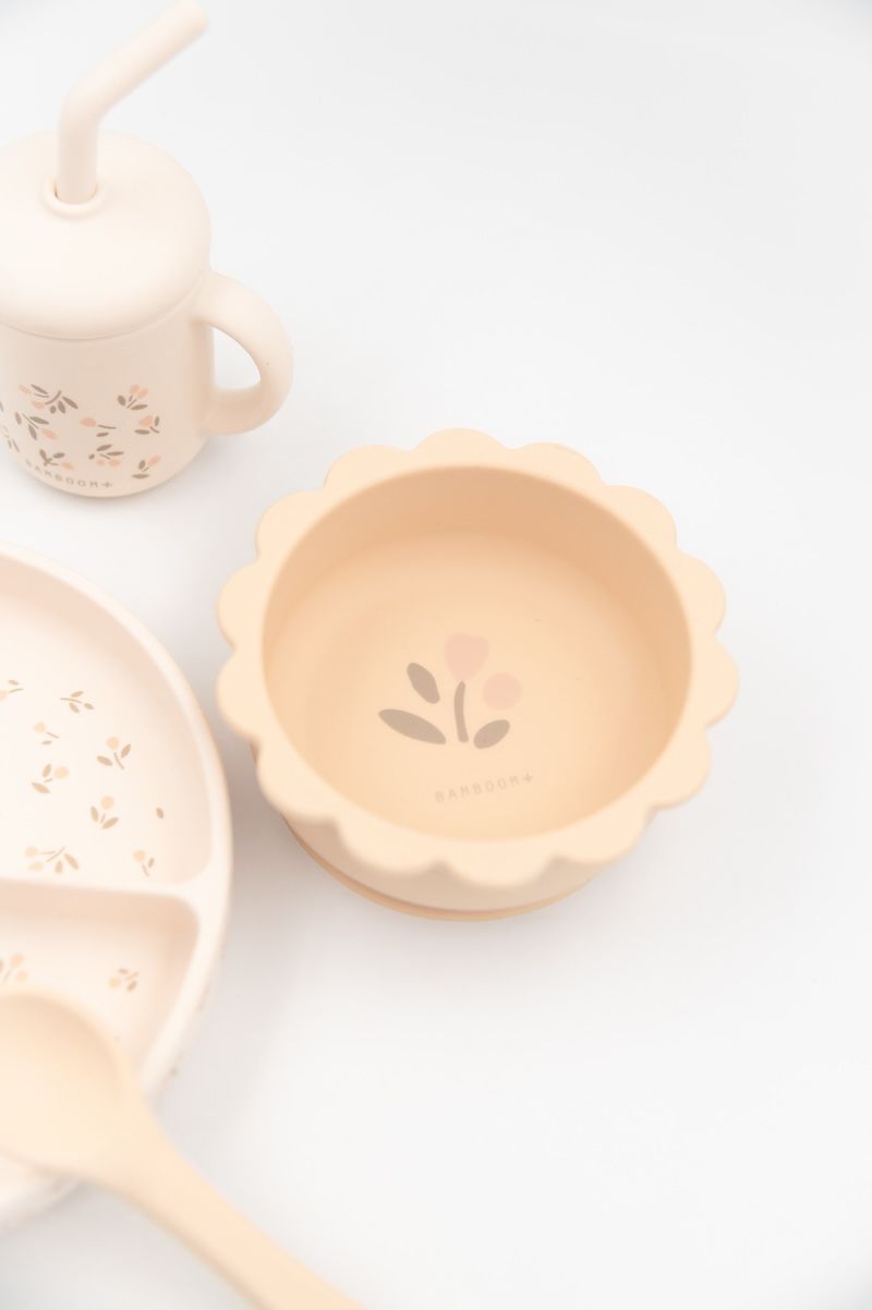 Set pappa in silicone, Dinner set, Bamboom