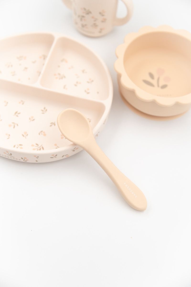 Set pappa in silicone, Dinner set, Bamboom