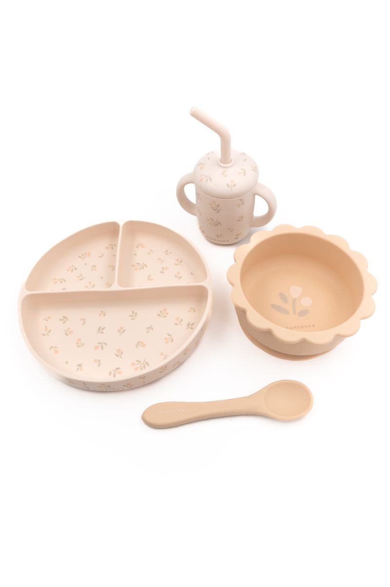 Set pappa in silicone, Dinner set, Bamboom