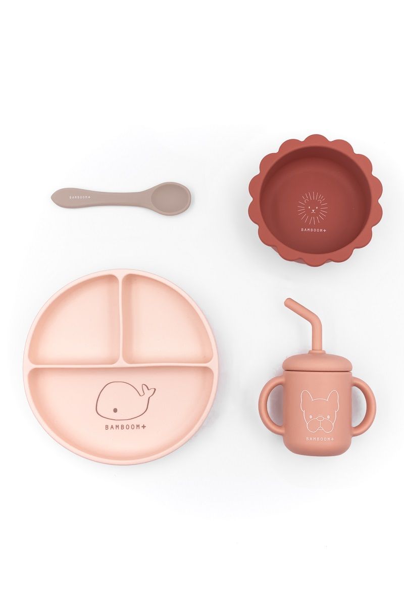 Set pappa in silicone, Dinner set, Bamboom