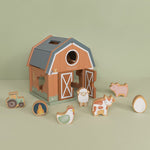 Shape Sorter, gioco incastri in legno, tema fattoria, Little Dutch