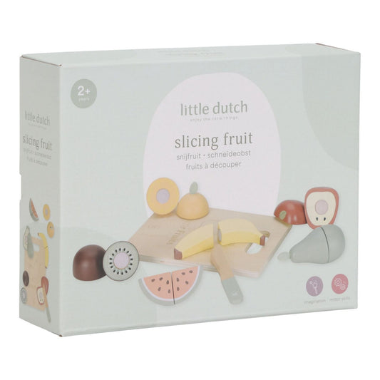 Slicing Fruit in legno, frutta da tagliare, Little Dutch