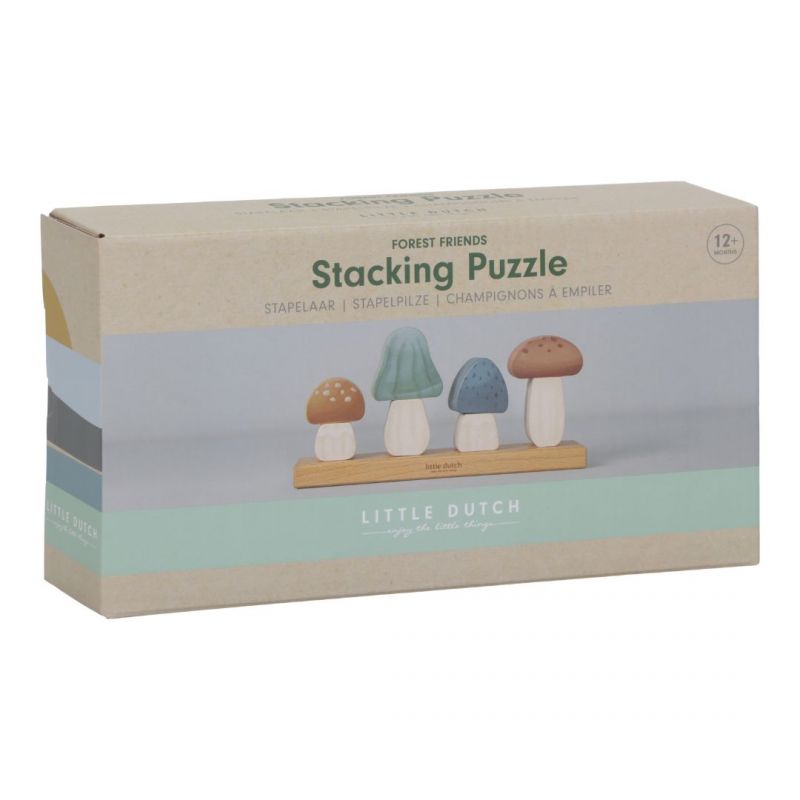 packaging del puzzle impilabile con 4 funghetti