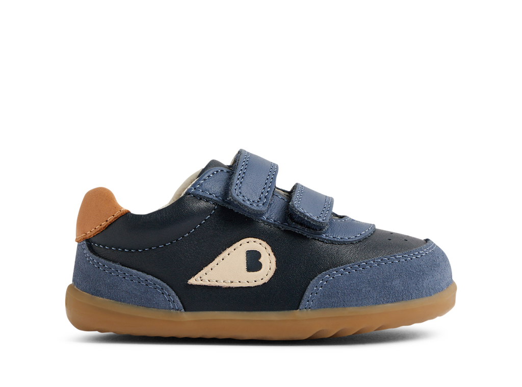 Bobux Step Up Champ scarpe primi passi in pelle, navy vintage indigo