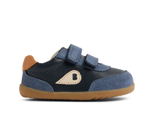 Bobux Step Up Champ scarpe primi passi in pelle, navy vintage indigo
