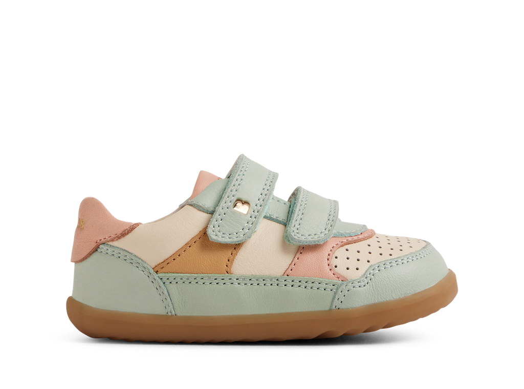 Bobux Step Up Hunter scarpe primi passi in pelle, seafoam cameo rose