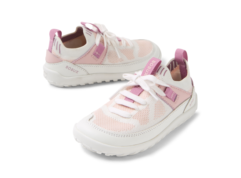 Bobux I walk scarpine per camminatori esperti META BAREFOOT ALPHA , colore WHITE PARFAIT PINK