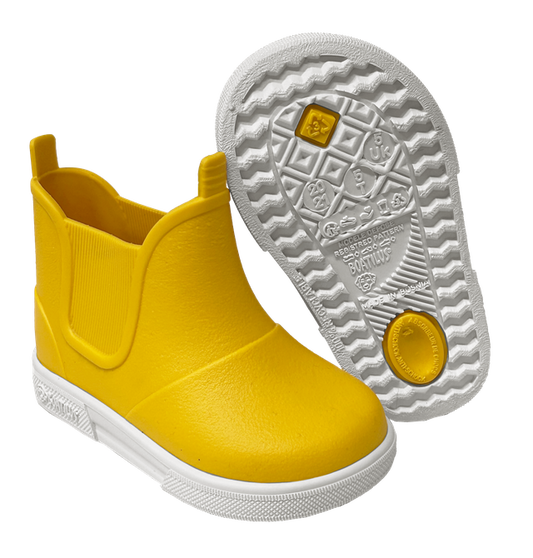Stivaletti da pioggia BABY BEATLY di Boatilus, colore yellow/white