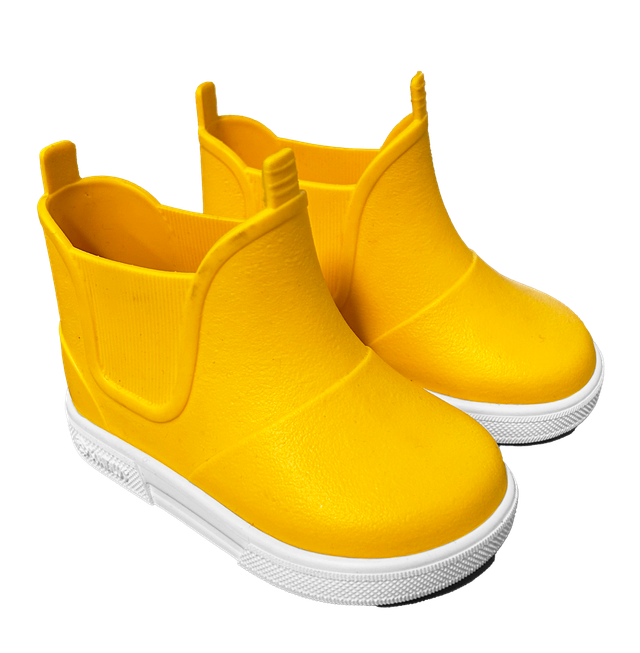 Stivaletti da pioggia BABY BEATLY di Boatilus, colore yellow/white
