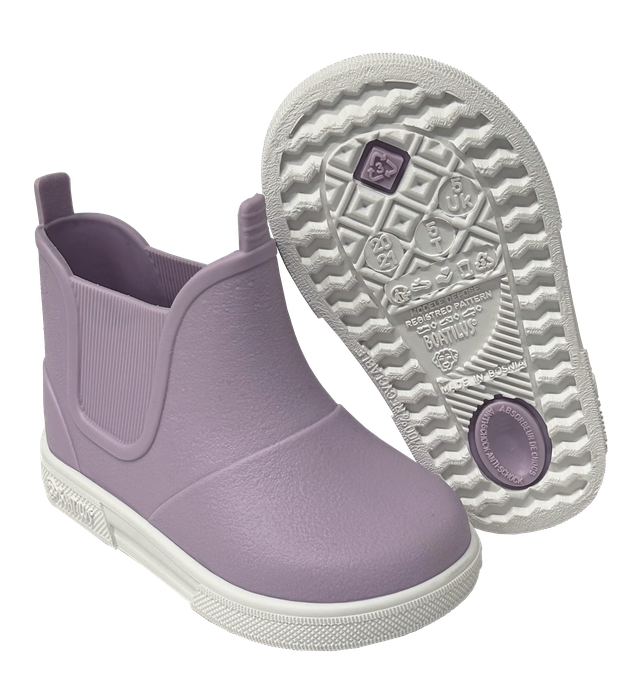 Stivaletti da pioggia BABY BEATLY di Boatilus, colore lilla/white