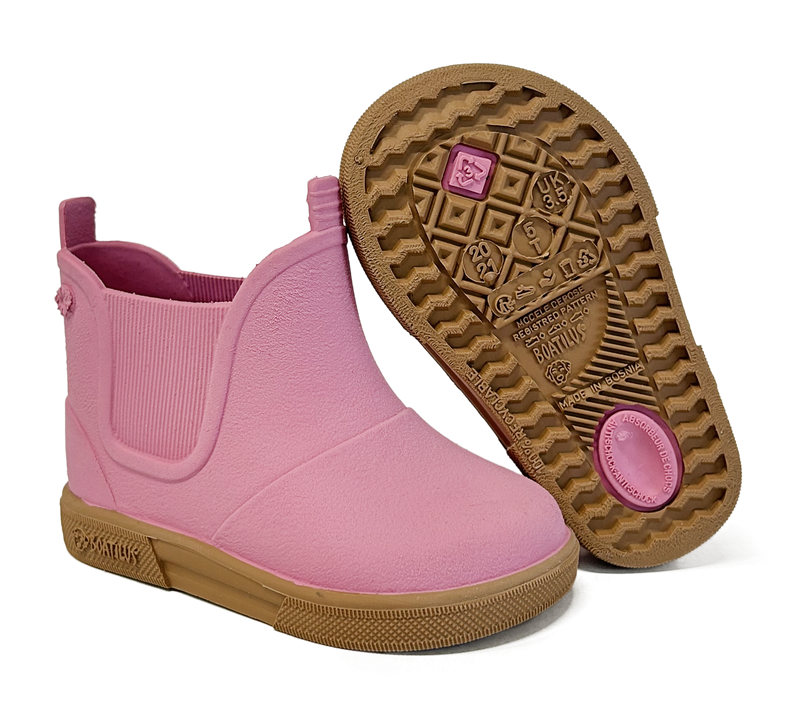 Stivaletti da pioggia BABY BEATLY di Boatilus, colore old pink/beige