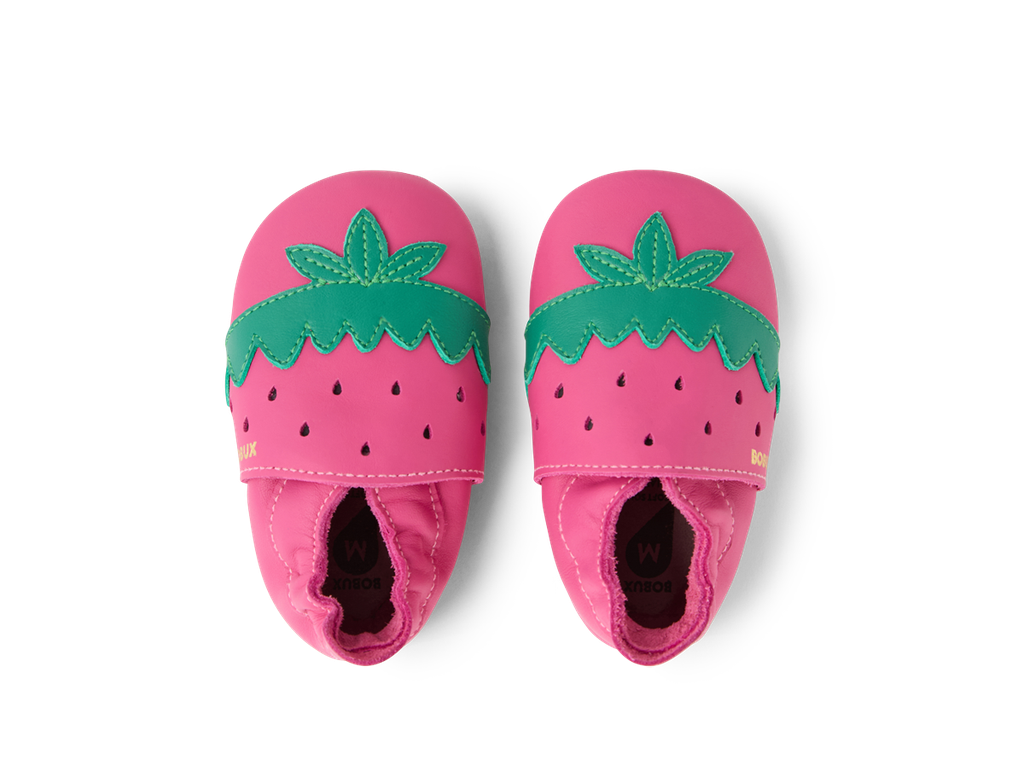 Bobux babbucce Soft Sole stawberry pink winter