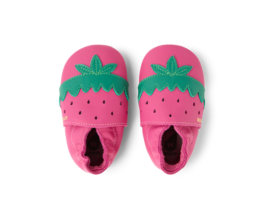 Bobux babbucce Soft Sole stawberry pink winter