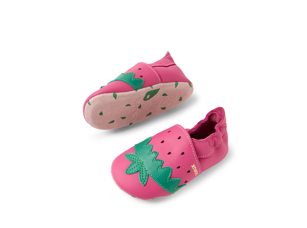 Bobux babbucce Soft Sole stawberry pink winter