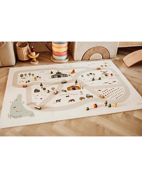 Tappeto gioco in schiuma eevaa fantasia FARM(fattoria), Play&go, 6 pezzi