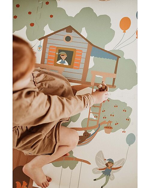 Tappeto gioco in schiuma eevaa fantasia TREEHOUSE(casetta sull'albero), Play&go, 6 pezzi