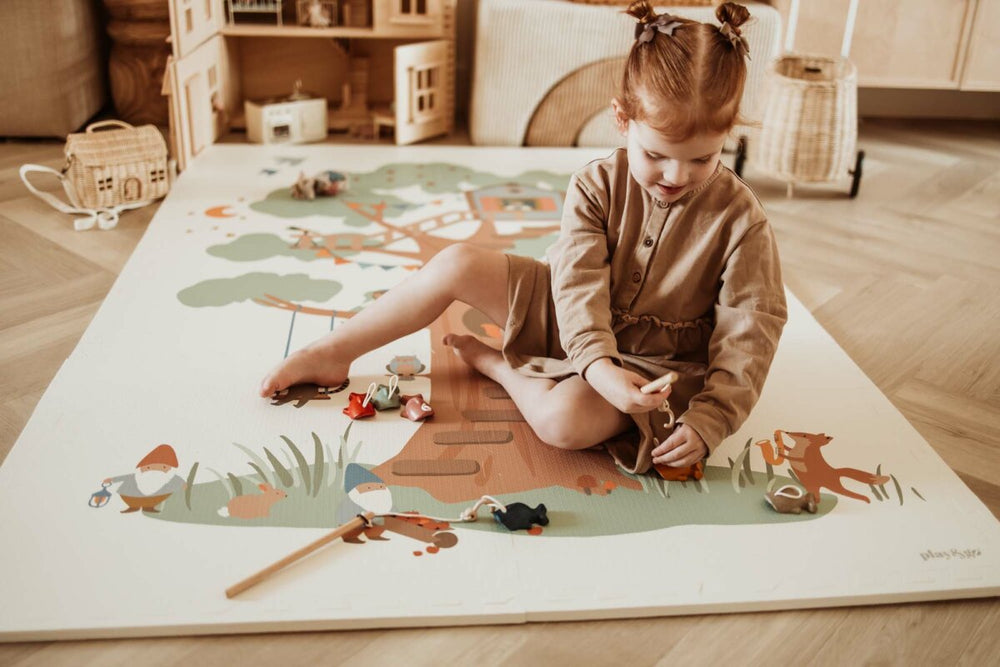 Tappeto gioco in schiuma eevaa fantasia TREEHOUSE(casetta sull'albero), Play&go, 6 pezzi