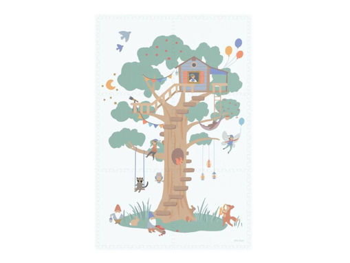 Tappeto gioco in schiuma eevaa fantasia TREEHOUSE(casetta sull'albero), Play&go, 6 pezzi