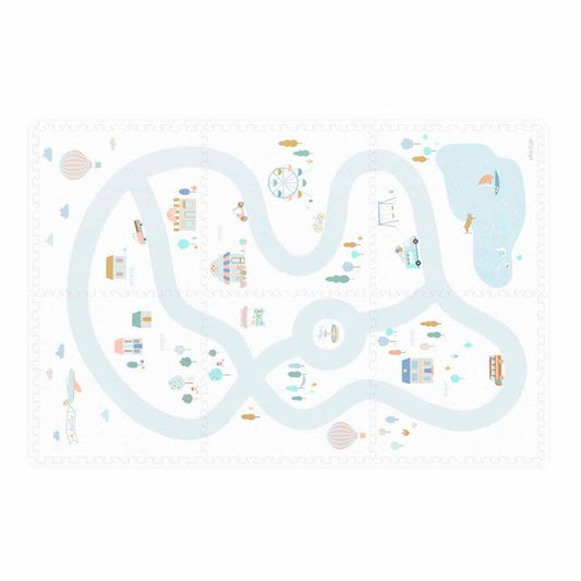Tappeto gioco in schiuma eevaa fantasia VILLAGE, Play&go, 6 pezzi