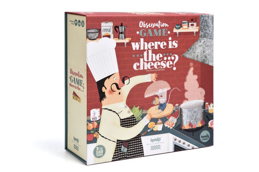 Pakaging Where is the cheese, gioco di osservazione 