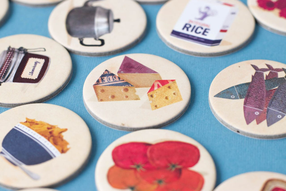 Dettaglio gettoni ingredienti del gioco where is the cheese