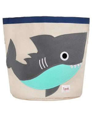 cesta porta giochi con uno squalo disegnato