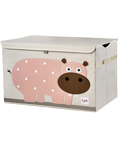 BAULE IN TESSUTO CON DISEGNO IPPOPOTAMO