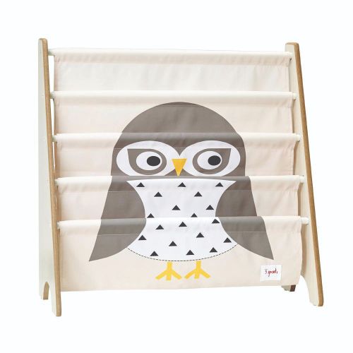 libreria frontale per cameretta bimbi con un gufi disegnato