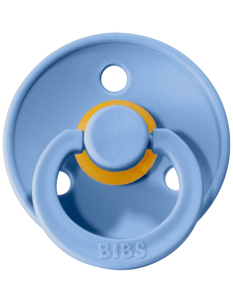 Set di due ciucci Bibs colour Sky Blue & Baby Blue, Celeste e Nuvola