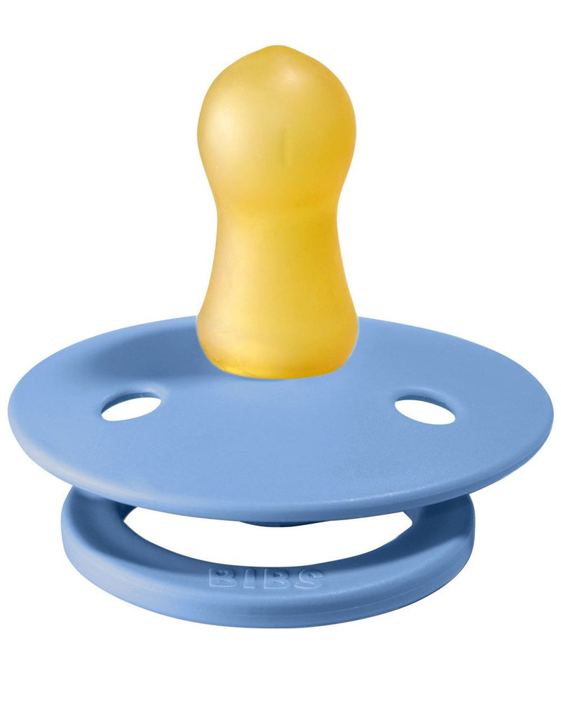 Set di due ciucci Bibs colour Sky Blue & Baby Blue, Celeste e Nuvola