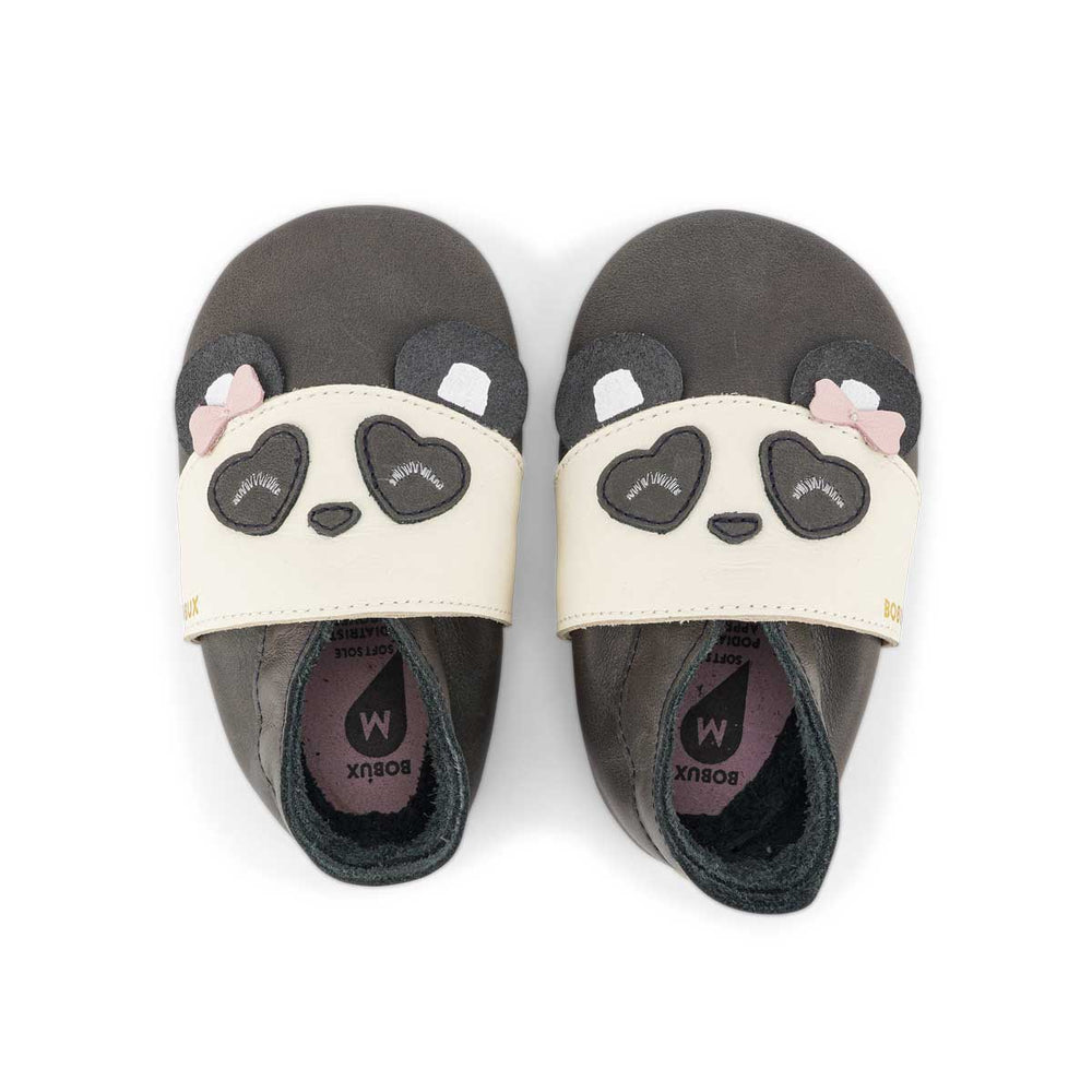 Bobux babbucce Soft Sole Bam-bow Charcoal Panda, femmina