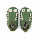 Bobux babbucce Soft Sole Coccodrillo - snap Verde