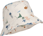 Cappello DAMON bucket con protezione solare, Liewood - Sea creature sandy